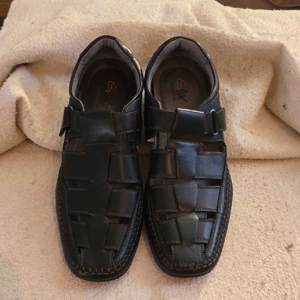 Mens GBX Black Leather Men's Shoes